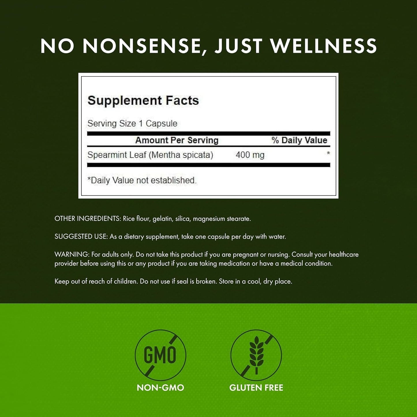 Spearmint Hormonal Acne Support — 400mg