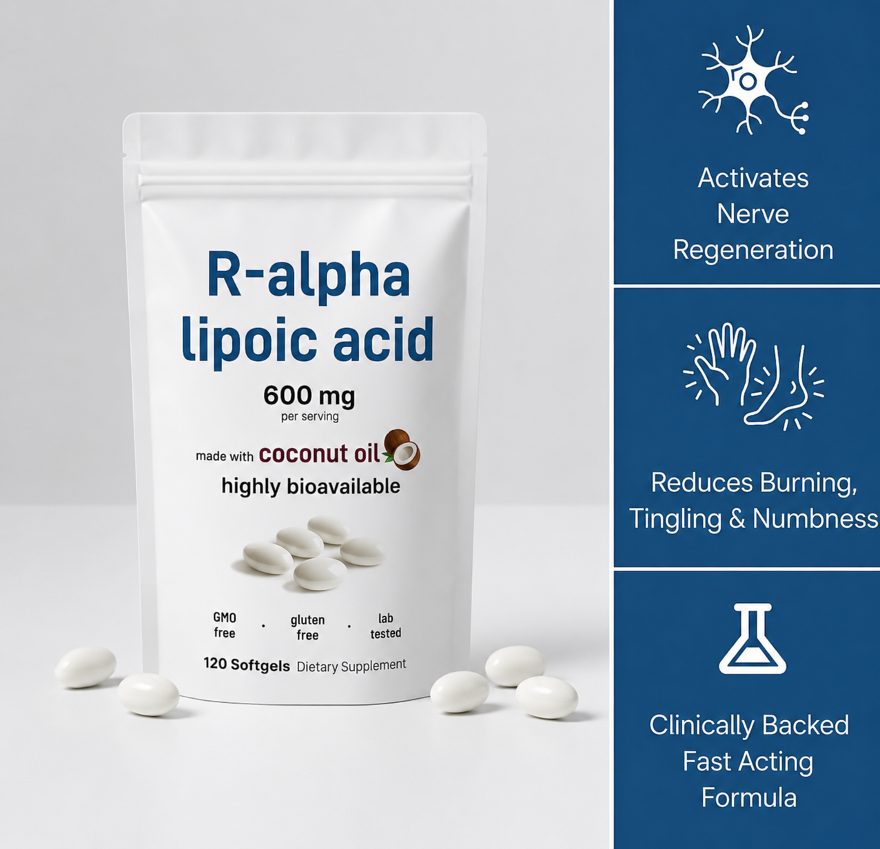 R-Alpha Lipoic Acid – 600mg Softgels
